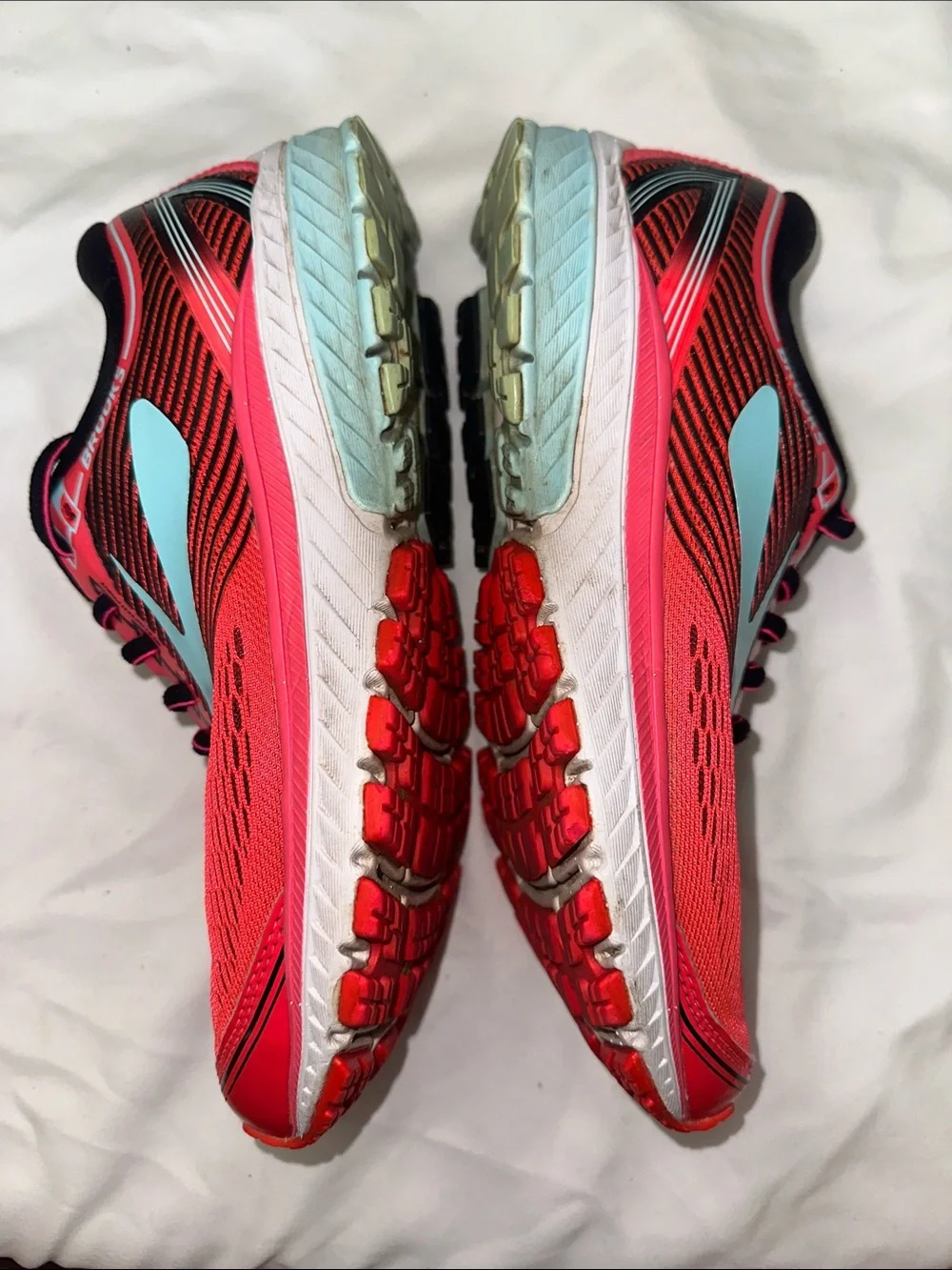 Brooks Ghost 10 Women’s Running Shoes Size 7.5 Pink Coral Blue